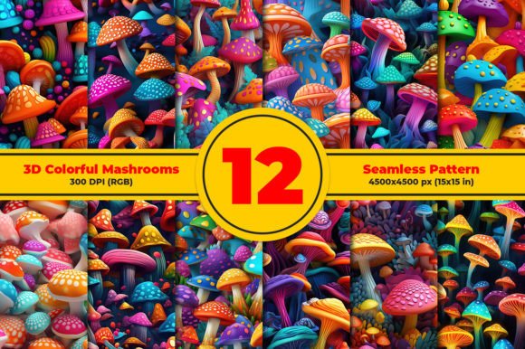3D Colorful Mushroom Seamless Pattern: A Practical Guide for Flawless Creative Projects