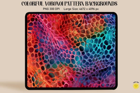 3D Colorful Voronoi Diagram Pattern for Creative Projects