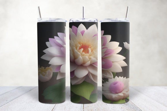 3D Puffy Flowers Seamless Tumbler Wrap: Elevating Sublimation with Textured Digital Design