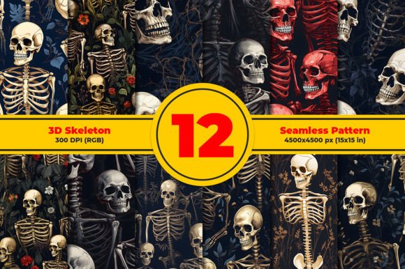 3D Skeleton Seamless Pattern Design Guide