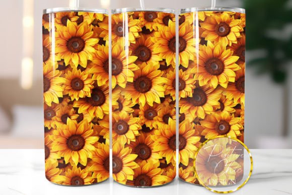 3D Tumbler Sublimation Sunflowers PNG Design Guide