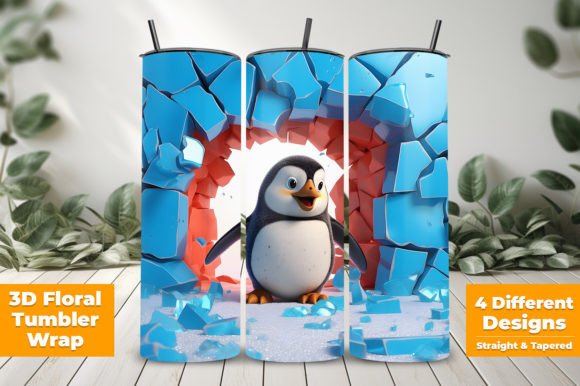 Elevating Sublimation Projects with the 3D Penguin Cracked Ice Wall Tumbler Wrap