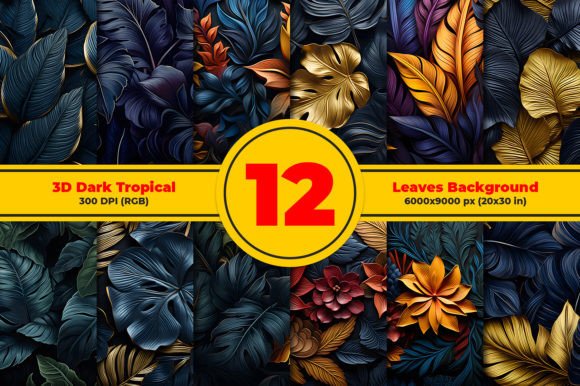 Evaluating 3D Dark Tropical Leaves Backgrounds for Professional Design Workflows