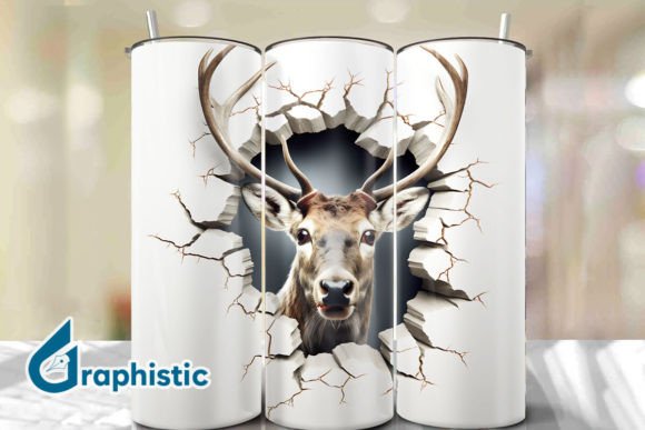 Evaluating Reindeer 3D Smash Wall Art Background 33 for Digital Design