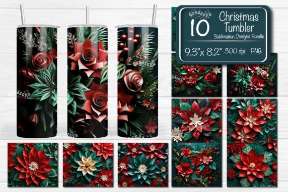 Evaluating the 3D Flower Tumbler Christmas Bundle PNG for Sublimation