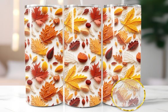 Fall 3D Tumbler Wrap Sublimation Design: Elevating Seasonal Drinkware