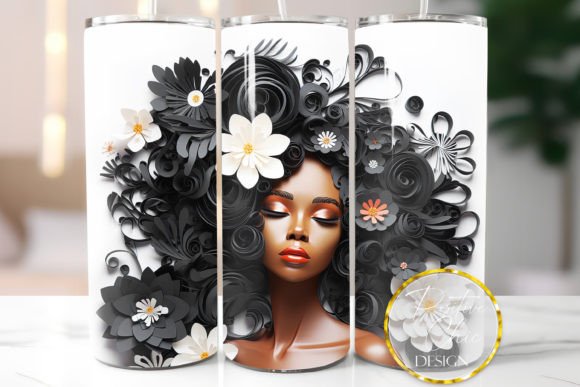 Integrating the 3D Black Woman Tumbler Wrap PNG Design Into Your Sublimation Workflow
