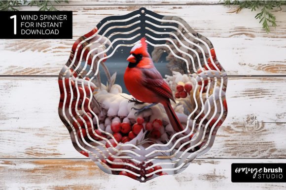 Mastering Outdoor Decor with the Cardinal 3D Christmas Wind Spinner PNG