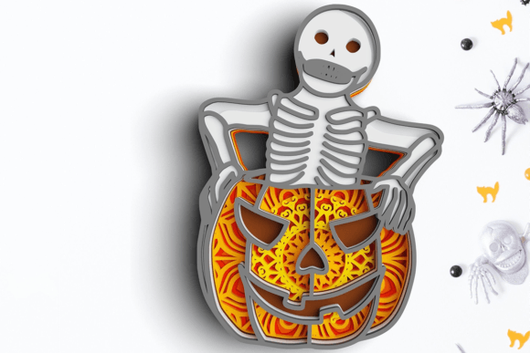 Mastering the 3D Skeleton Halloween Pumpkin SVG: A Guide to Layered Mandala Crafting