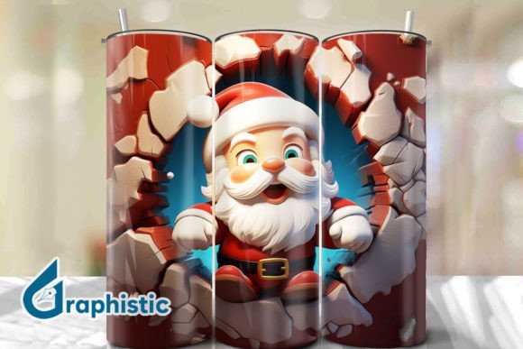 Santa 3D Smash Wall Art Background 05: Integrating High-Resolution Digital Assets into Creative Workflows