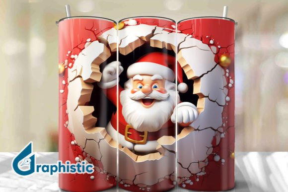 Santa 3D Smash Wall Art Background 11 Guide