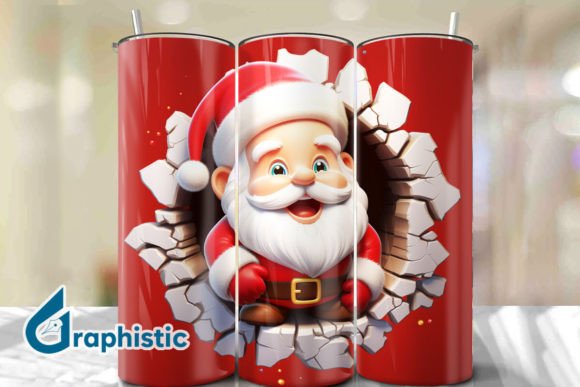 Santa 3D Smash Wall Art Background 15: Integrating High-Resolution Digital Assets into Creative Workflows