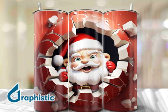 Santa 3D Smash Wall Art Background 19: A Digital Asset Guide